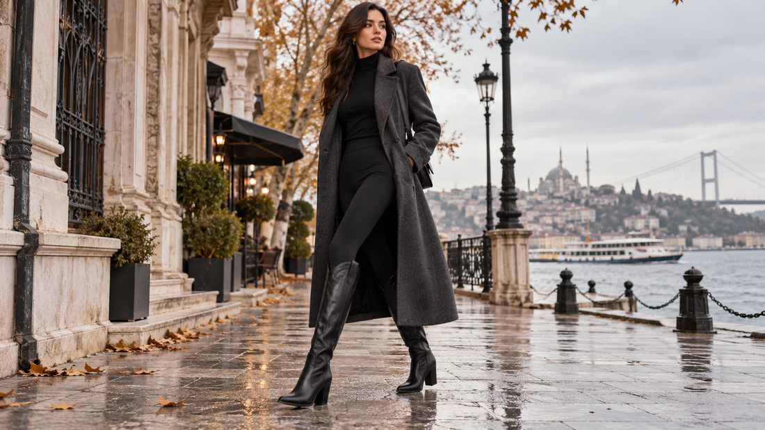Tayt ile uzun çizme 2026 İstanbul sonbahar stil ilhamı
