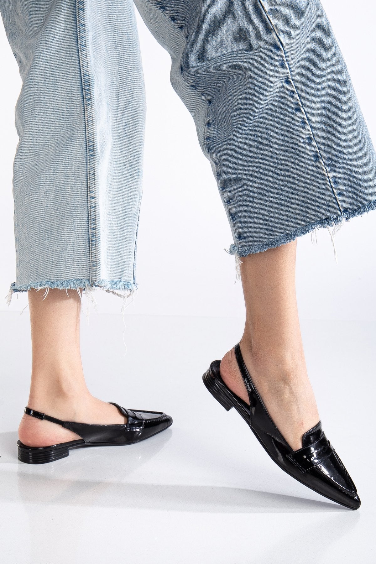 Kadın Arkası Açık Loafer Babet