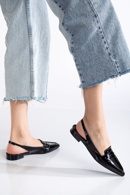 Kadın Arkası Açık Loafer Babet