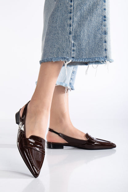 Kadın Arkası Açık Loafer Babet