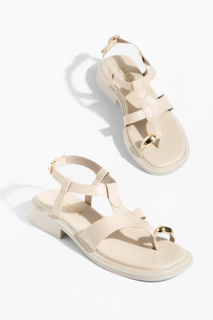 Kadın Golden Touch T-Strap Parmak Arası Sandalet