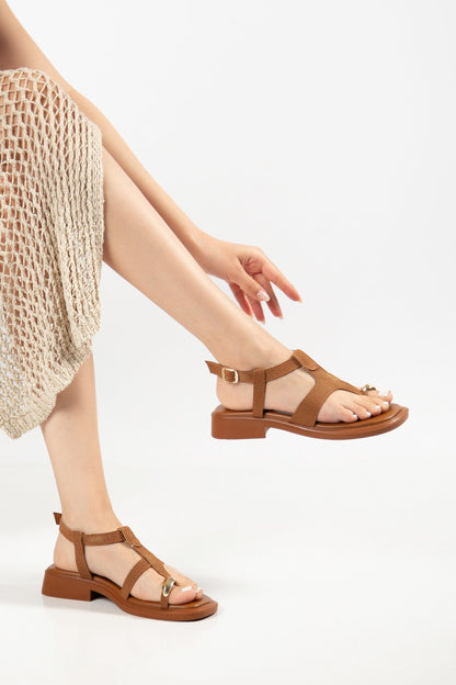 Kadın Golden Touch T-Strap Parmak Arası Sandalet
