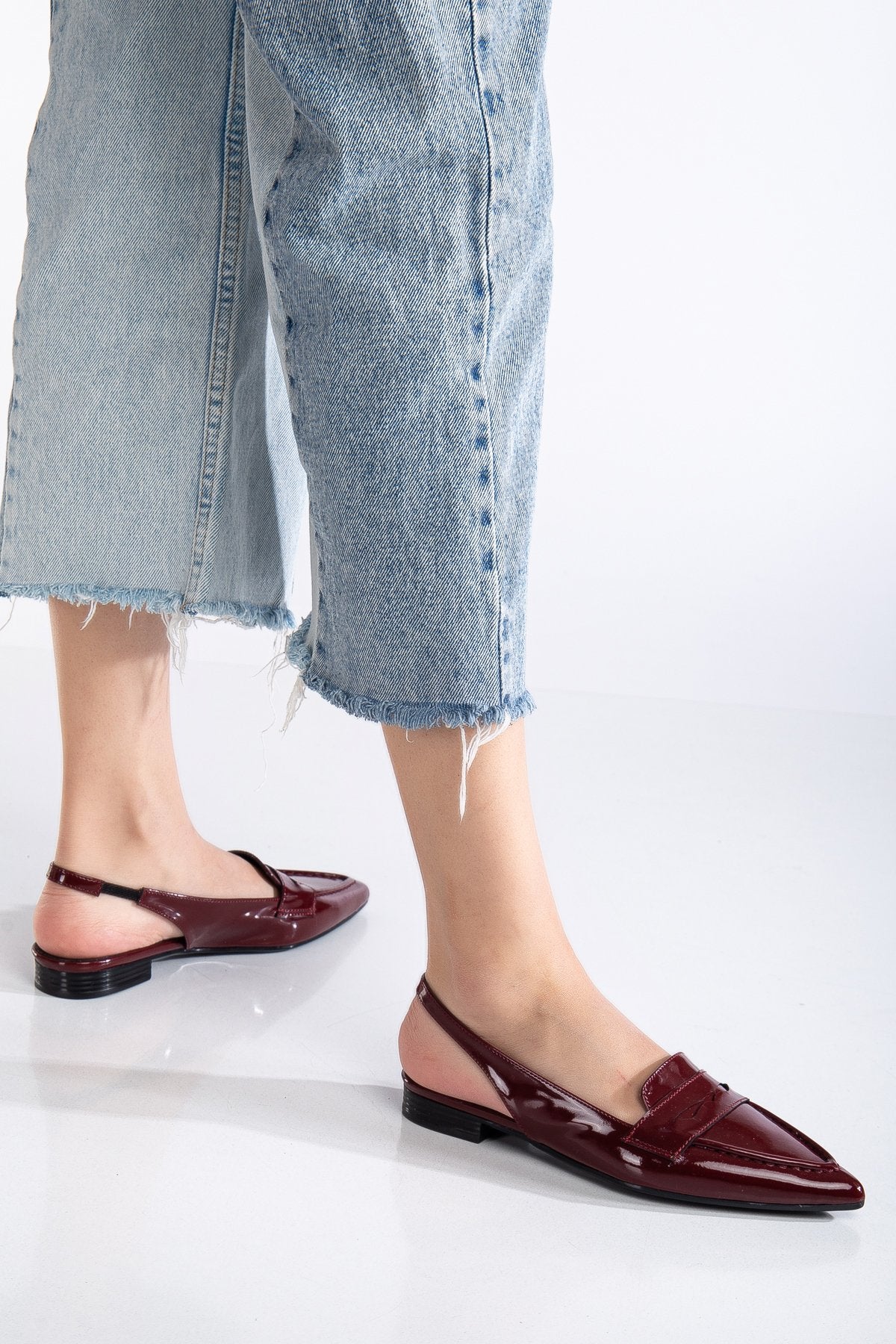 Kadın Arkası Açık Loafer Babet