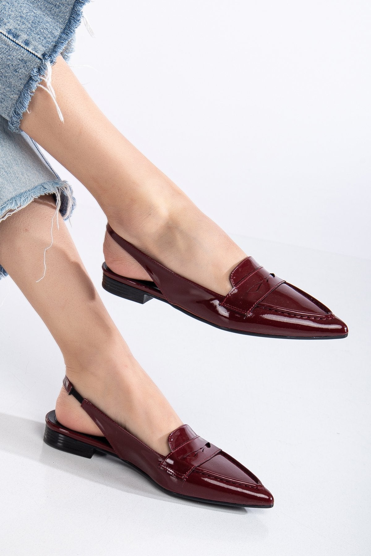 Kadın Arkası Açık Loafer Babet