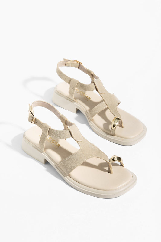 Kadın Golden Touch T-Strap Parmak Arası Sandalet