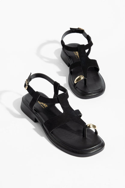 Kadın Golden Touch T-Strap Parmak Arası Sandalet