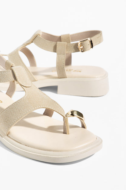 Kadın Golden Touch T-Strap Parmak Arası Sandalet