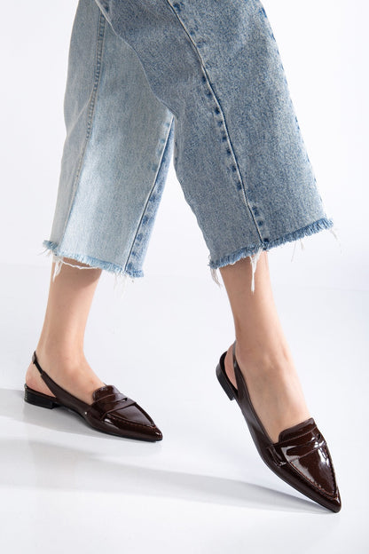 Kadın Arkası Açık Loafer Babet