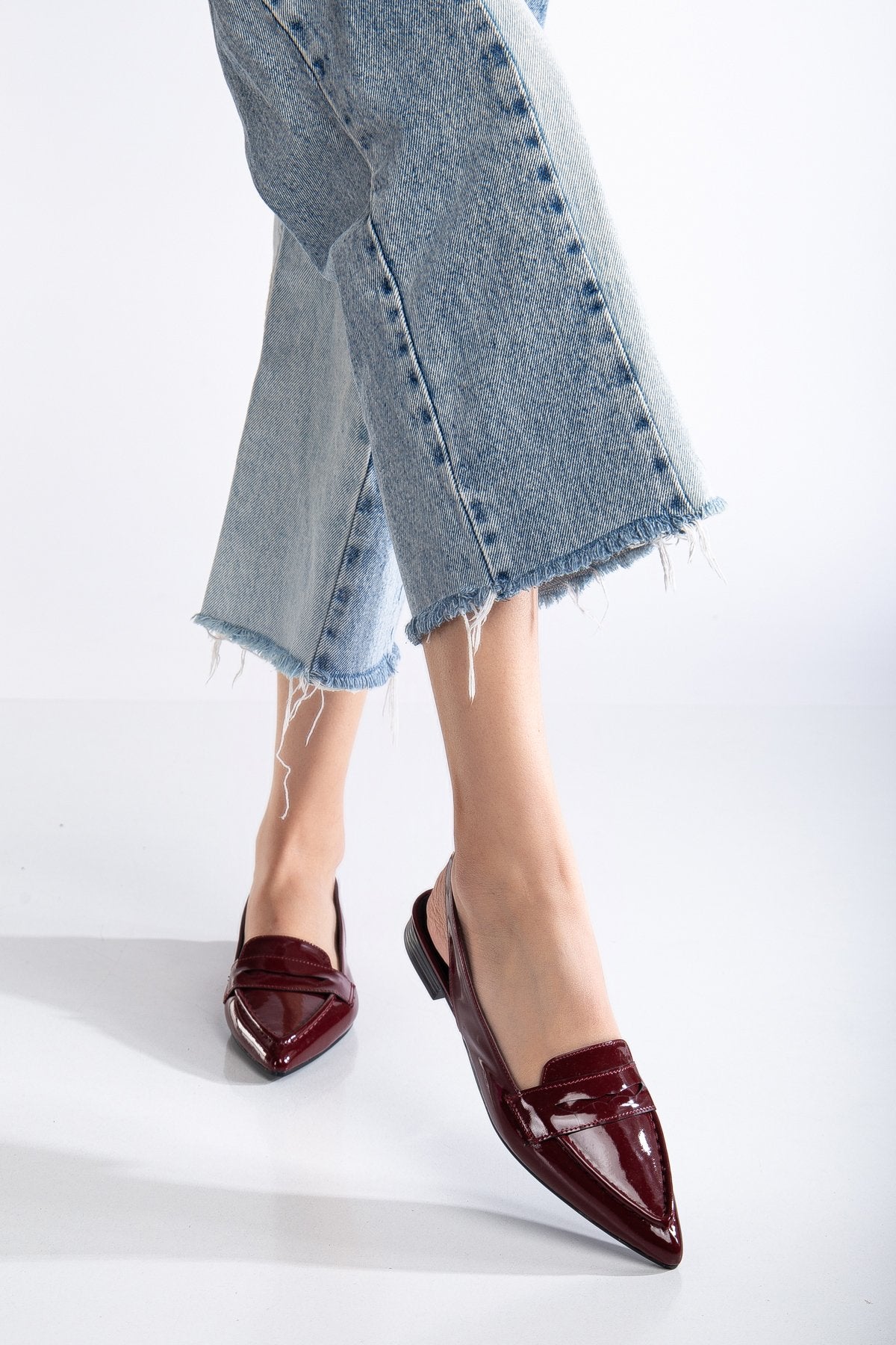 Kadın Arkası Açık Loafer Babet