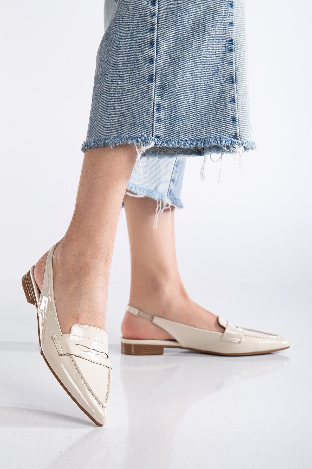 Kadın Arkası Açık Loafer Babet