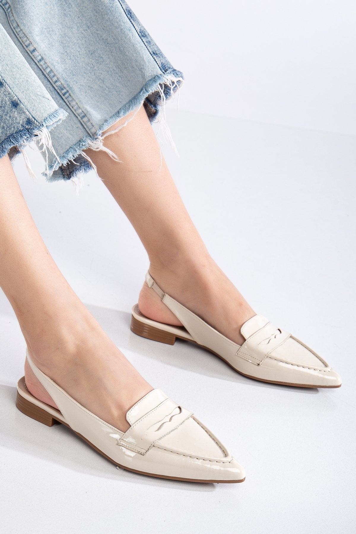 Kadın Arkası Açık Loafer Babet