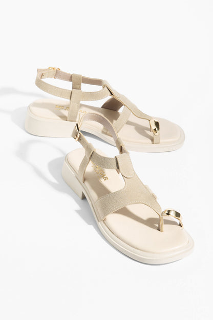 Kadın Golden Touch T-Strap Parmak Arası Sandalet