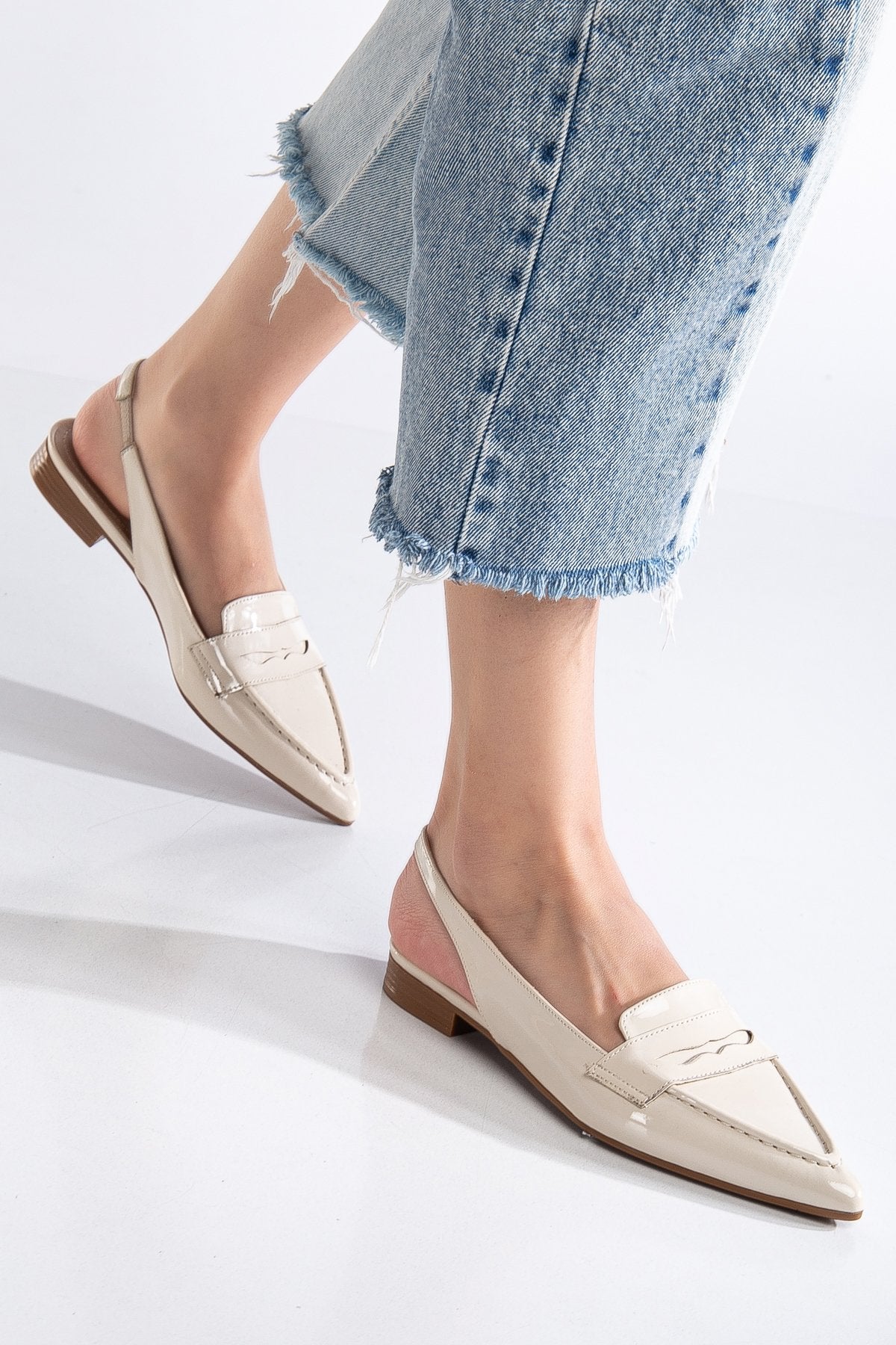 Kadın Arkası Açık Loafer Babet