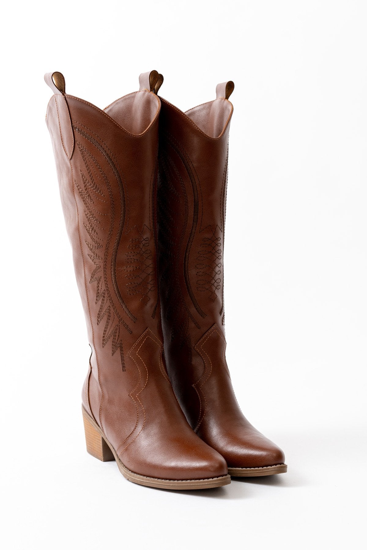 Kadın Siyah Hakiki Deri Nakışlı İçi Yönlü Western Kovboy Cowgirl Bot Çizme
