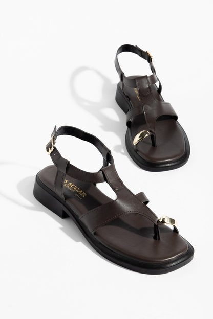 Kadın Golden Touch T-Strap Parmak Arası Sandalet