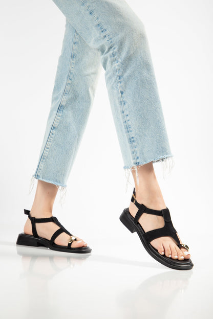 Kadın Golden Touch T-Strap Parmak Arası Sandalet