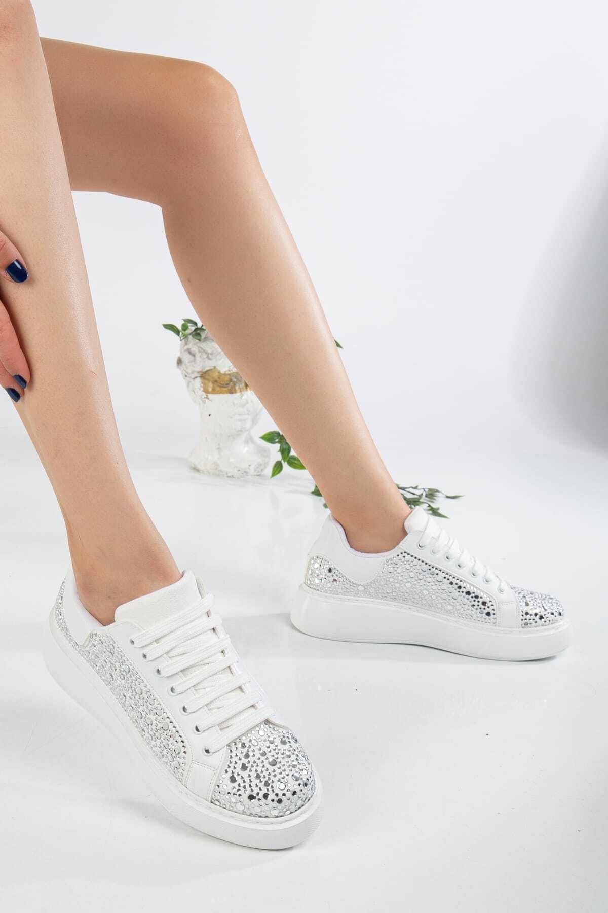 Kristal Taşlı Sneaker Günlük Ayakkabı