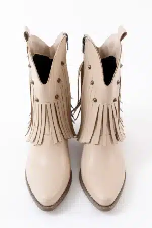 Savannah Fringe - Camel Suni Deri Püsküllü Kadın Bot - Görsel 18