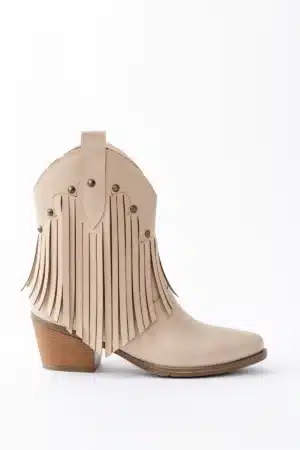 Savannah Fringe - Camel Suni Deri Püsküllü Kadın Bot - Görsel 16