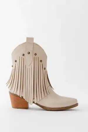 Savannah Fringe - Camel Suni Deri Püsküllü Kadın Bot - Görsel 12