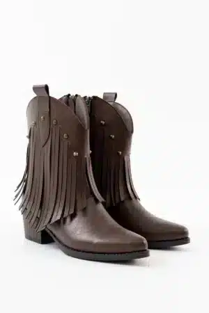 Savannah Fringe - Camel Suni Deri Püsküllü Kadın Bot - Görsel 20