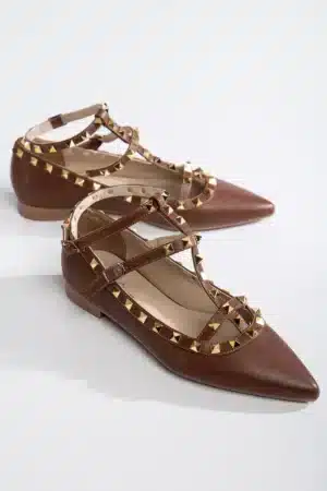 Valeria Studs Zımbalı Düz Sivri Burun Ayakkabı - Görsel 31