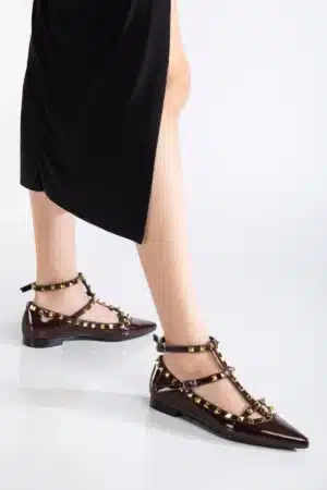 Valeria Studs Zımbalı Düz Sivri Burun Ayakkabı - Görsel 21