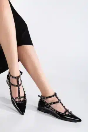 Valeria Studs Zımbalı Düz Sivri Burun Ayakkabı - Görsel 24