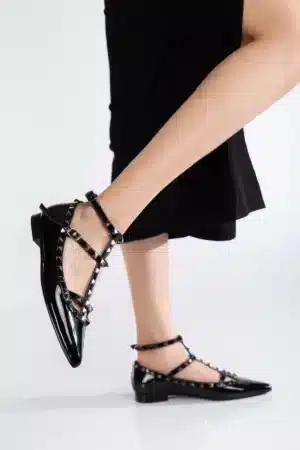Valeria Studs Zımbalı Düz Sivri Burun Ayakkabı - Görsel 26