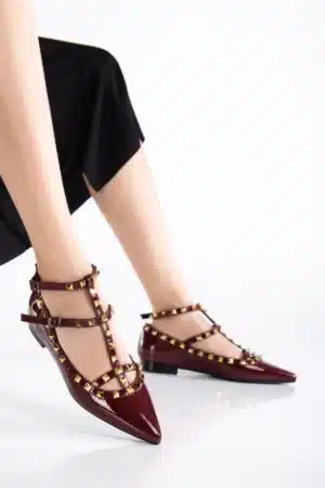 Valeria Studs Zımbalı Düz Sivri Burun Ayakkabı - Görsel 36