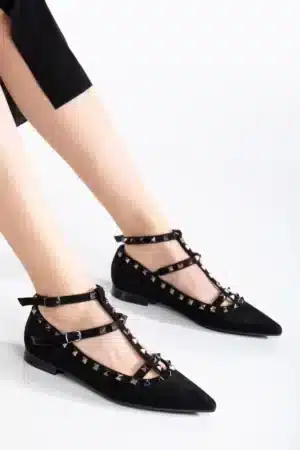 Valeria Studs Zımbalı Düz Sivri Burun Ayakkabı - Görsel 40