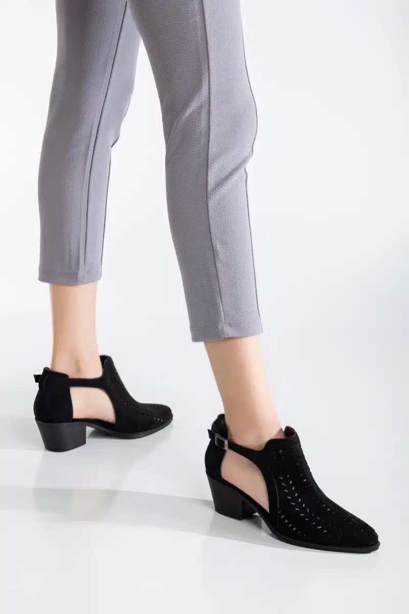 Ms. Sugar Shoes Yazlık Delikli Kalın Topuklu Ayakkabı - Görsel 13