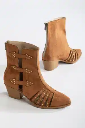 Ms. Sugar Shoes Zımbalı Delikli Topuklu Yazlık Bot - Görsel 7
