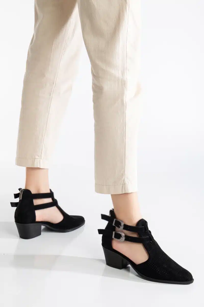 Ms. Sugar Shoes Çift Tokalı File Detaylı Topuklu Ayakkabı - Görsel 9